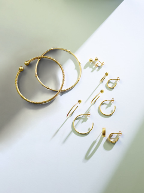 gold, silver, and rose gold bracelets